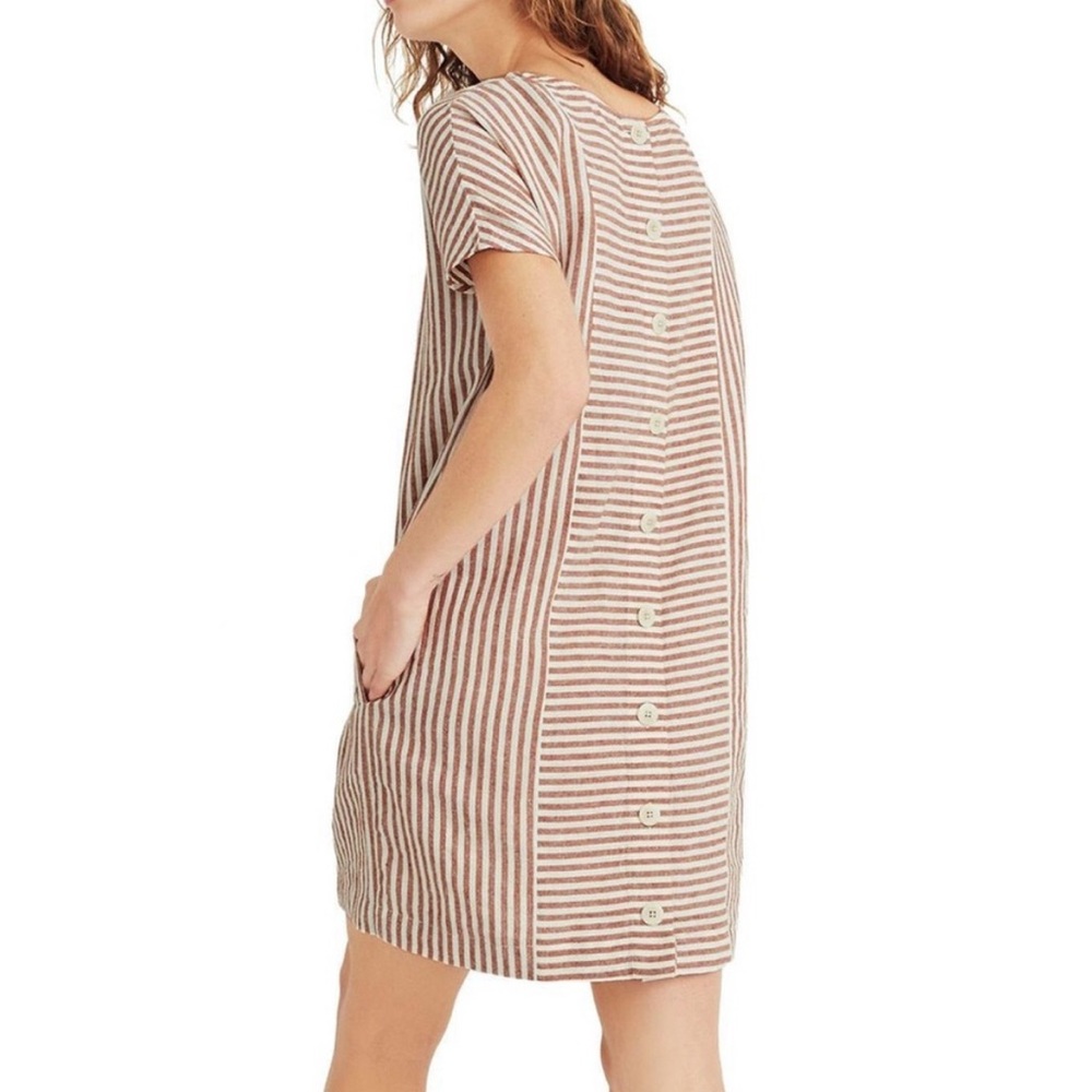 Madewell G5305 Rust White Stripe Play Button Back… - image 3